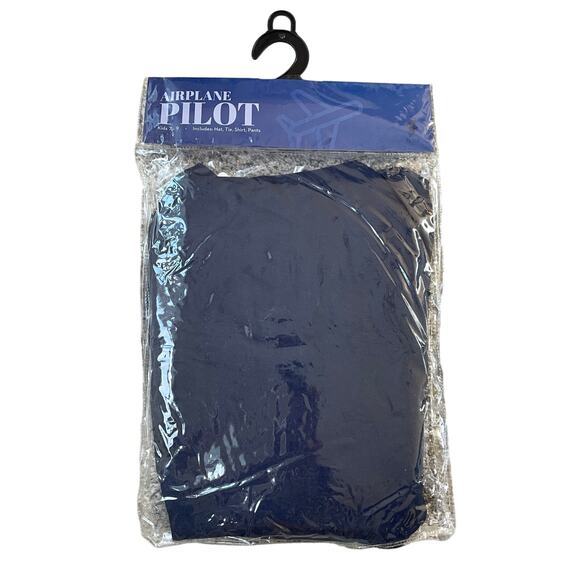 NEW Boo! Inc. Airplane Pilot Kids Costume Navy Blue - Size: 7-9 - Picture 2 of 11